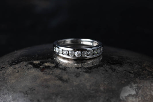 18ct White Gold Diamond Half Eternity Ring