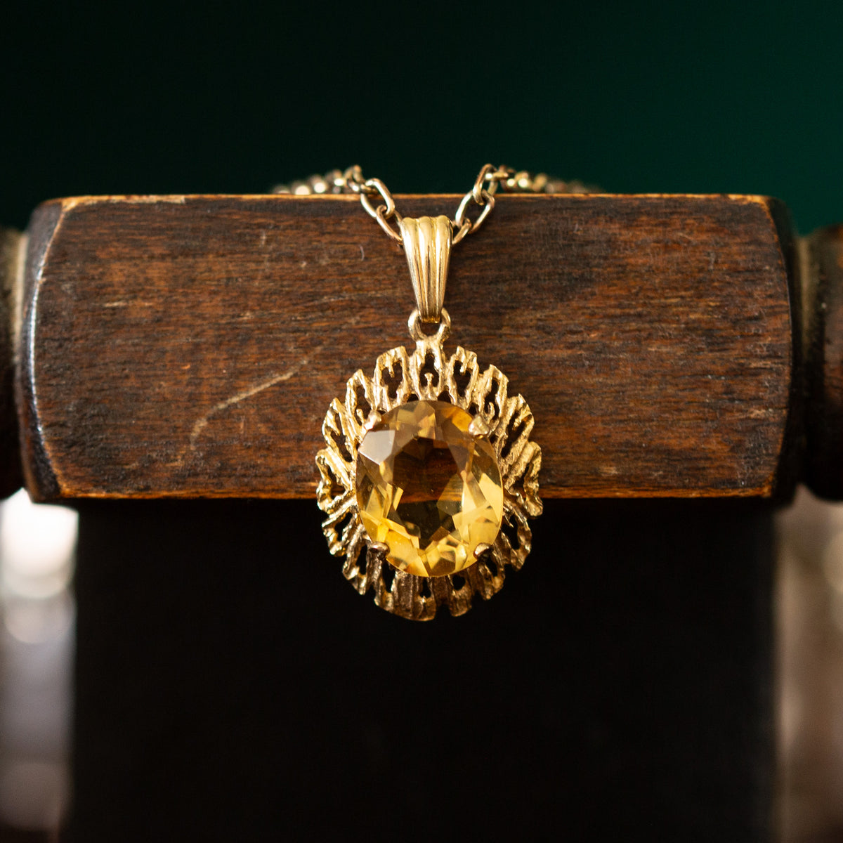 Gold and Citrine Pendant