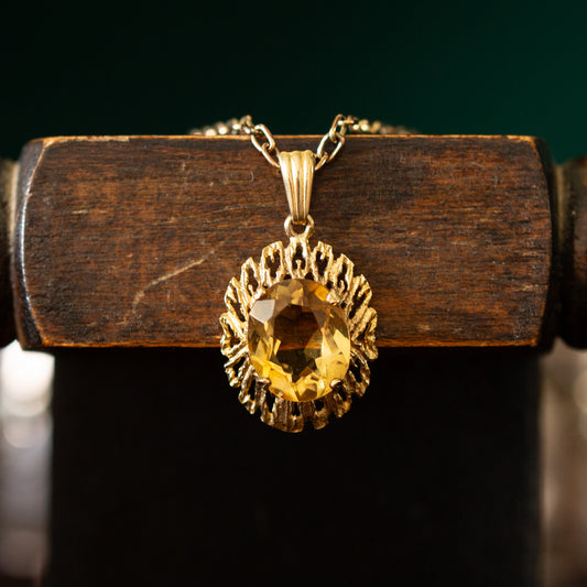 Gold and Citrine Pendant