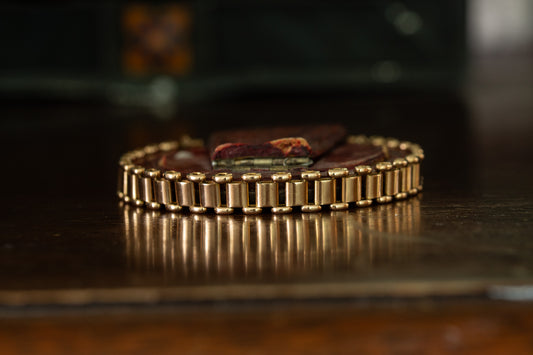 Rose Gold Panel Link Bracelet