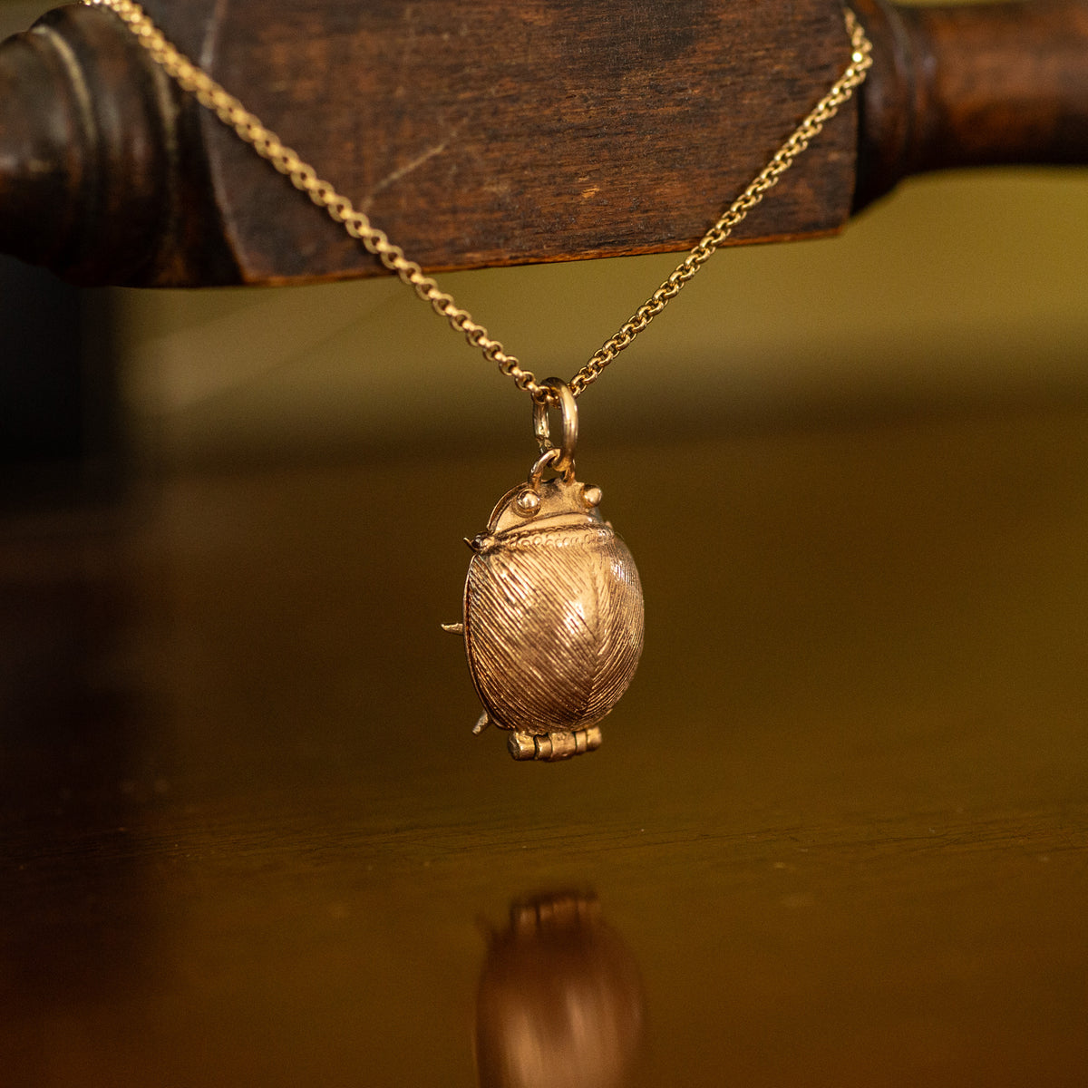 9ct Yellow Gold Beetle Pendant