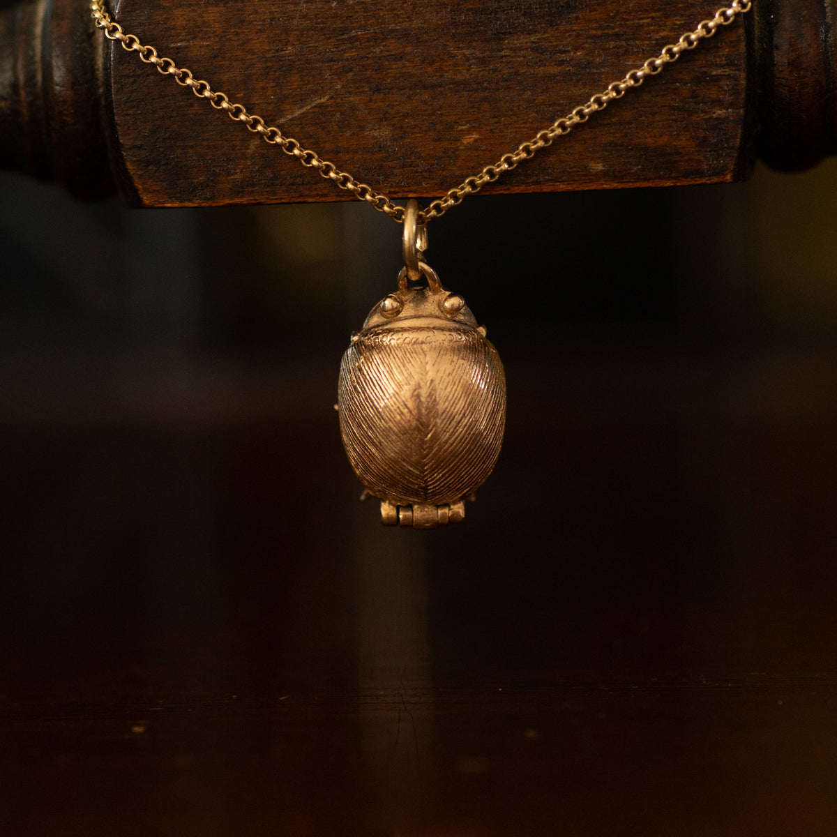 9ct Yellow Gold Beetle Pendant