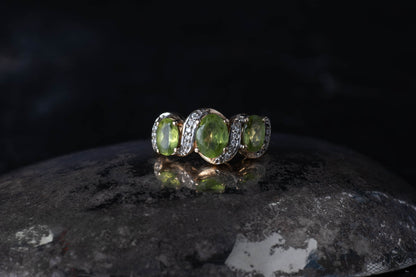 Peridot Three Stone Ring