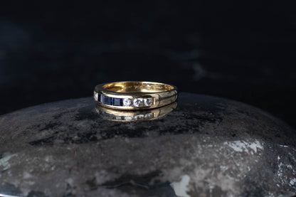 Sapphire and Diamond Set Band — view 2