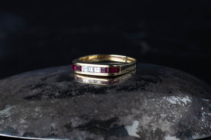 Ruby and Diamond Set Band — view 2