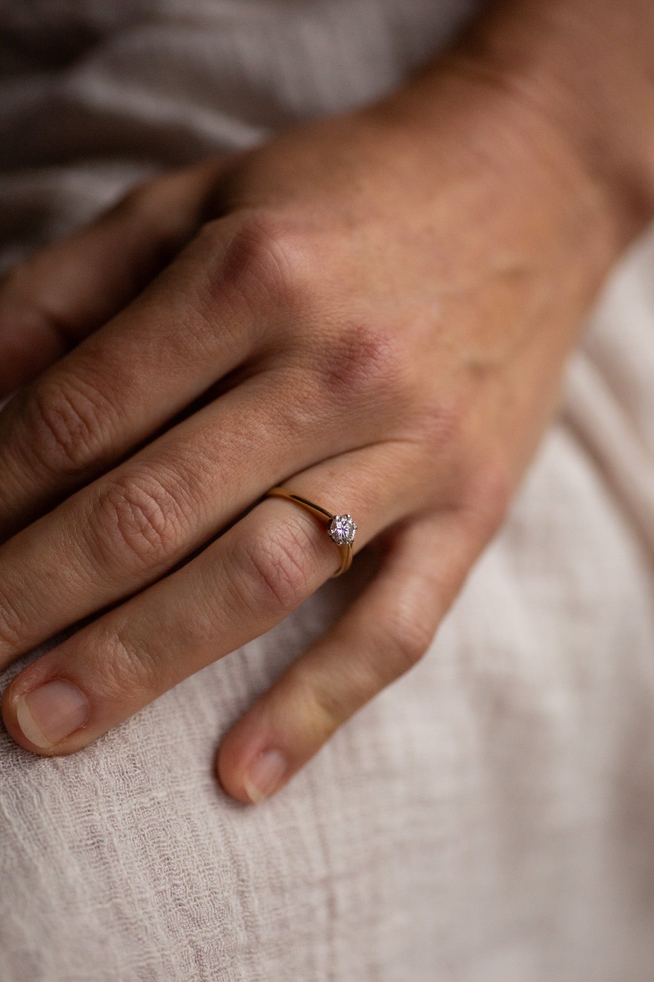Diamond Solitaire Ring — view 2