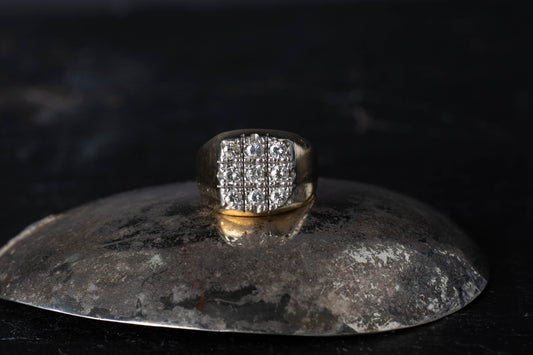Gents Diamond Set Signet Ring