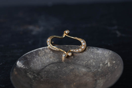 Antique Pearl Set Brooch