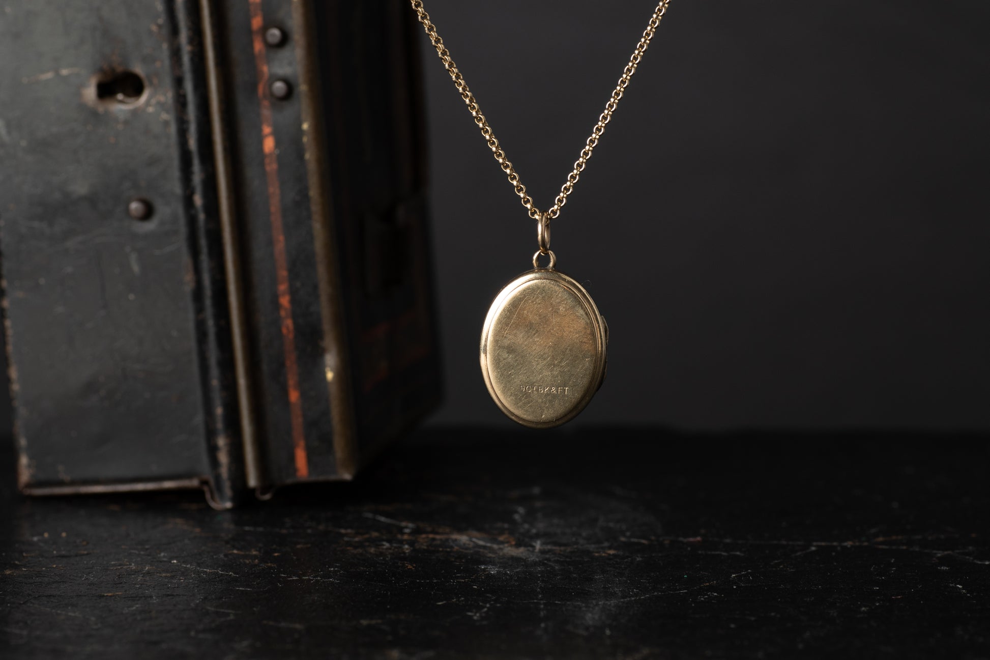 Gold Plated Oval Locket — view 3