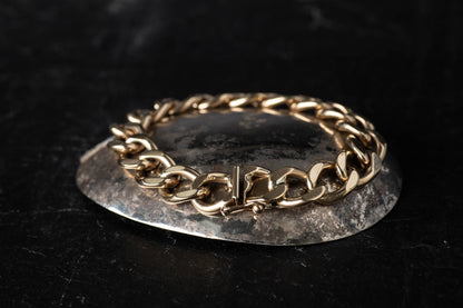 Gold Curb Link Bracelet — view 2