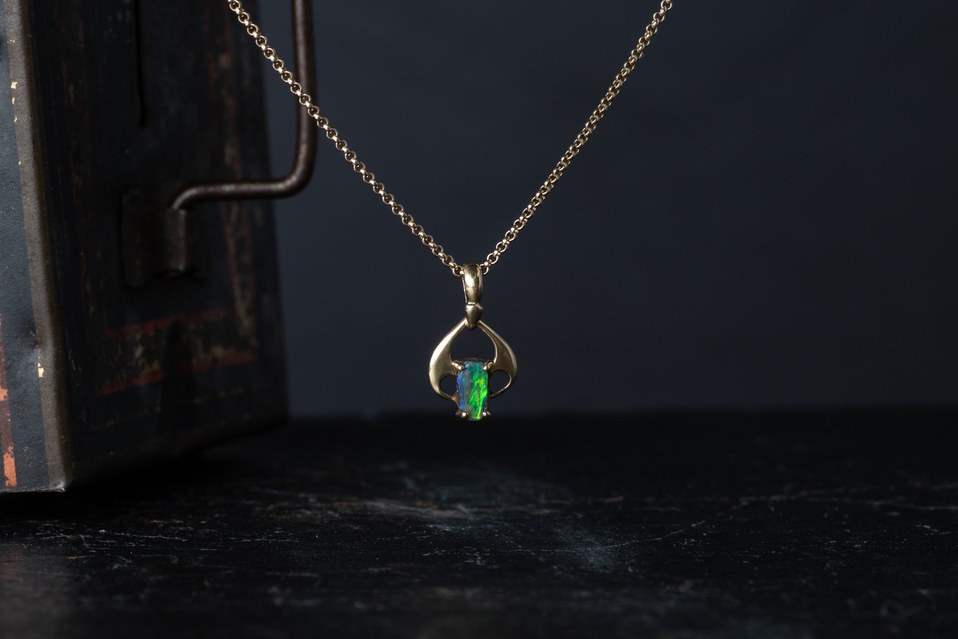 Opal Doublet Pendant — view 2