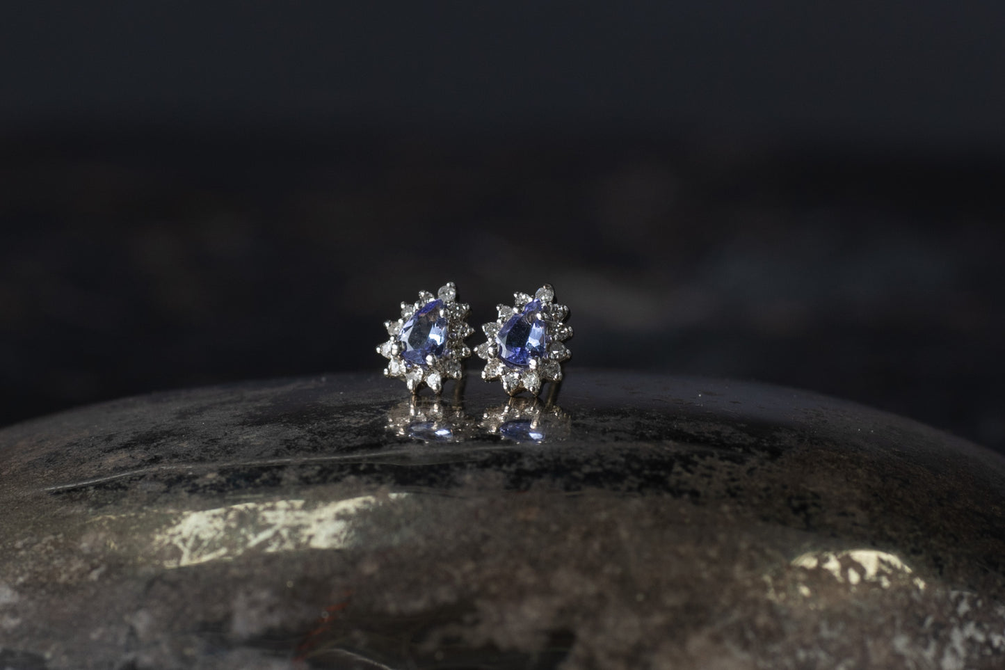 Tanzanite and Diamond Earrings — view 2