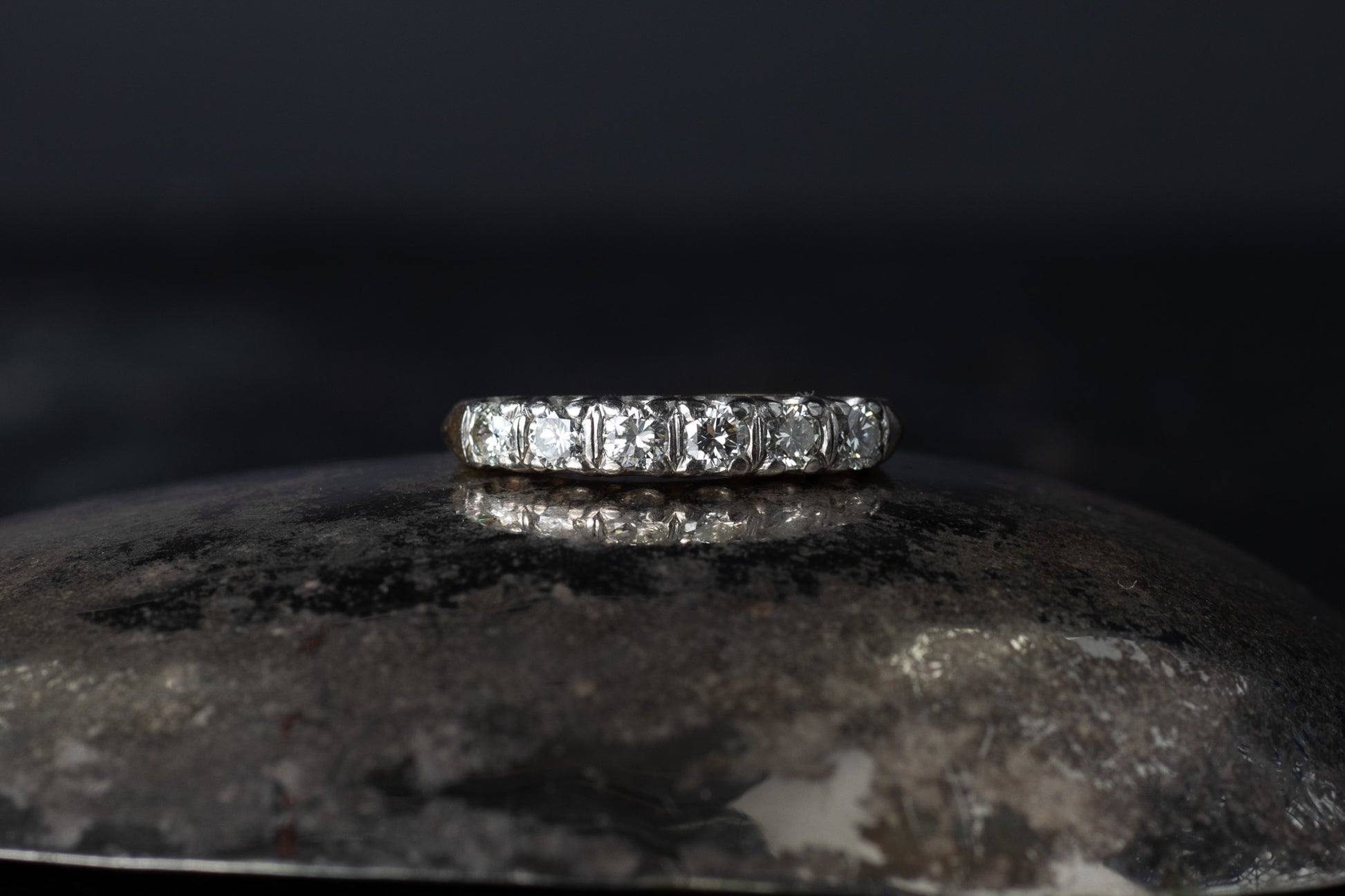 Diamond Six Stone Half Eternity Ring — view 2