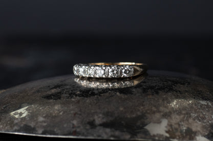 Diamond Six Stone Half Eternity Ring — view 3