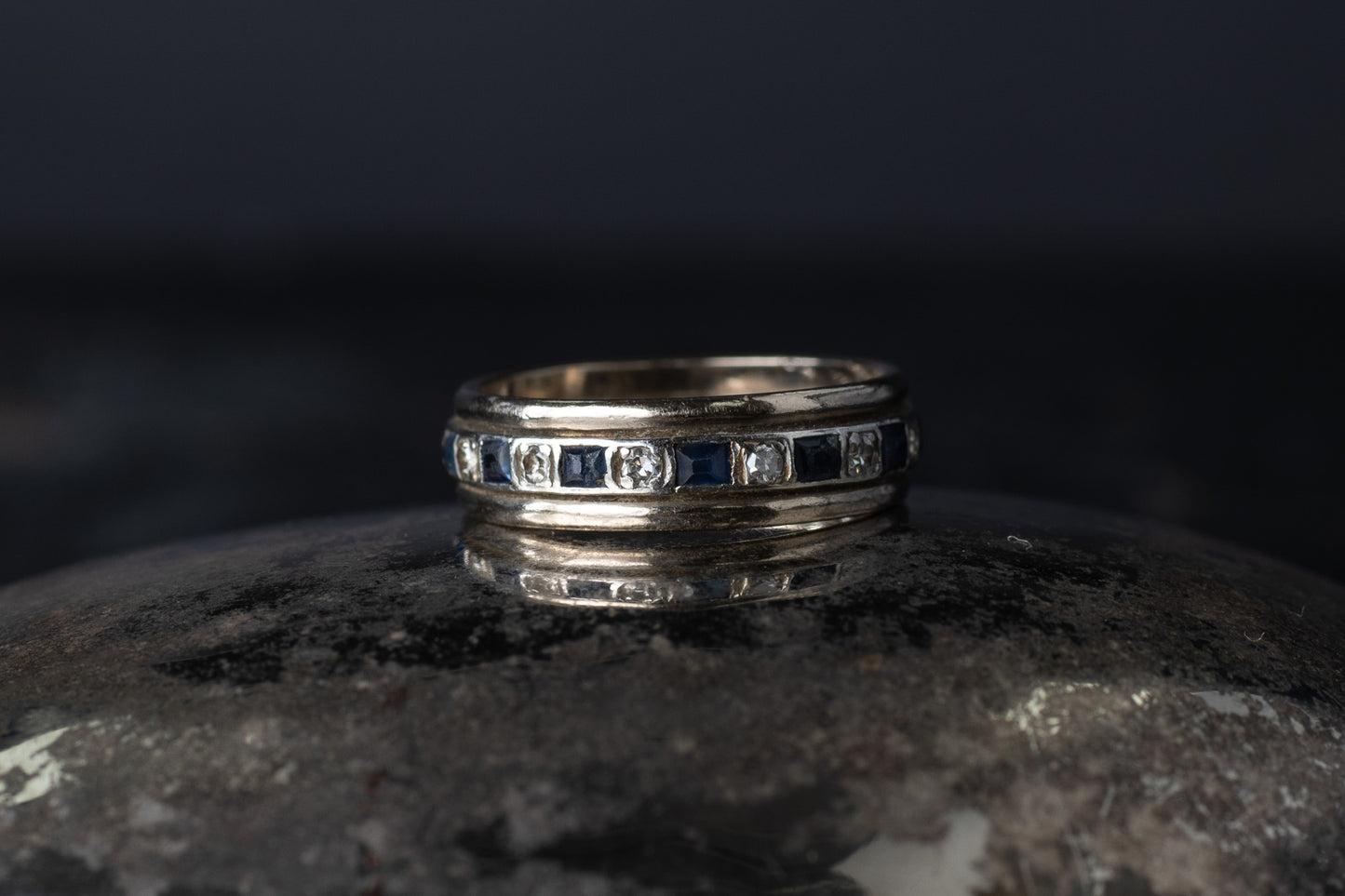 Sapphire and Diamond Full Eternity Ring — view 2