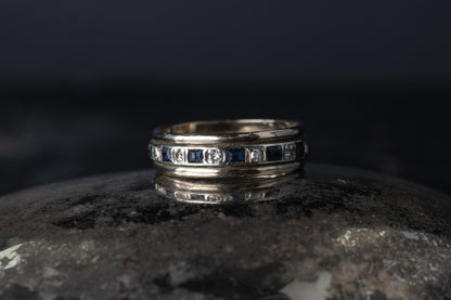 Sapphire and Diamond Full Eternity Ring — view 2