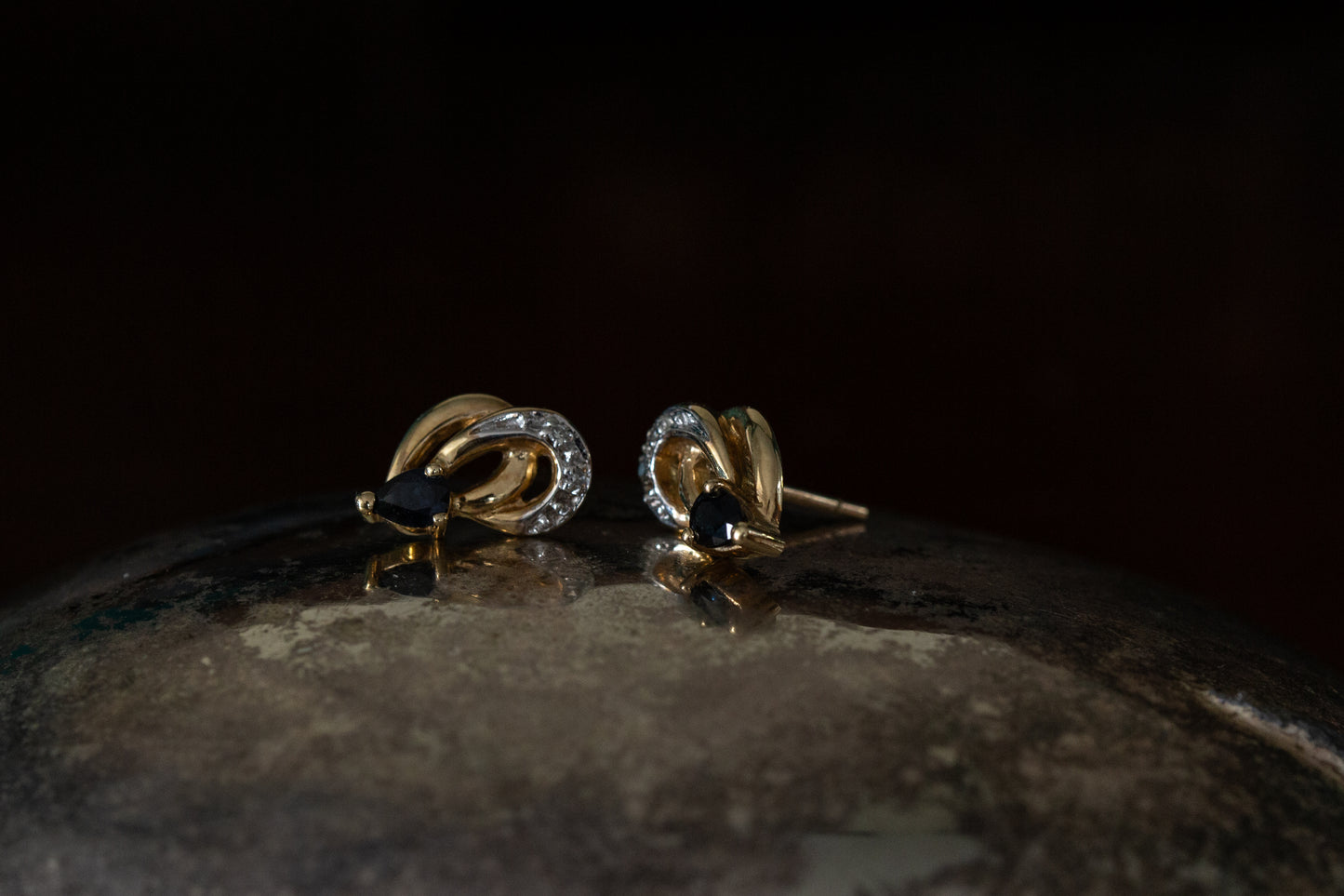 Sapphire and Diamond Earrings