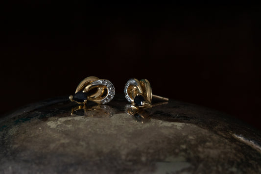 Sapphire and Diamond Earrings