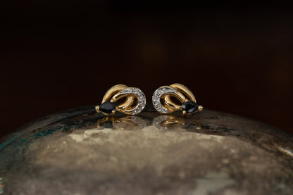 Sapphire and Diamond Earrings