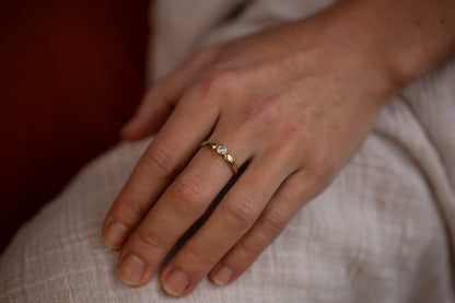 Diamond Solitaire Ring — view 2