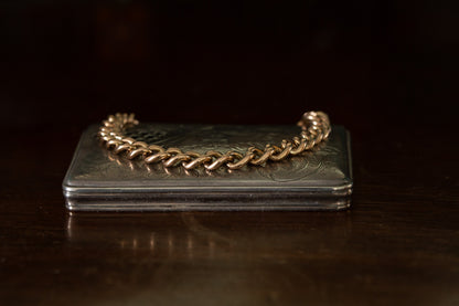 Rose Gold Solid Curb Link Bracelet