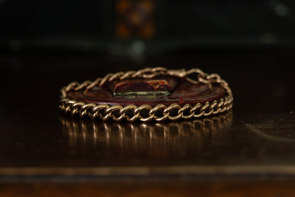 Rose Gold Solid Curb Link Bracelet