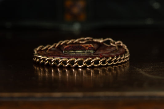 Rose Gold Solid Curb Link Bracelet