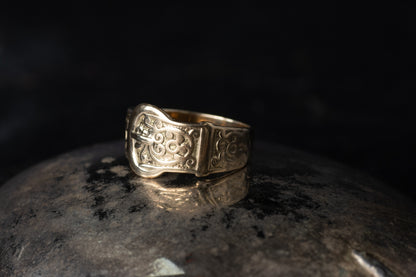 Gold Buckle Ring — view 2