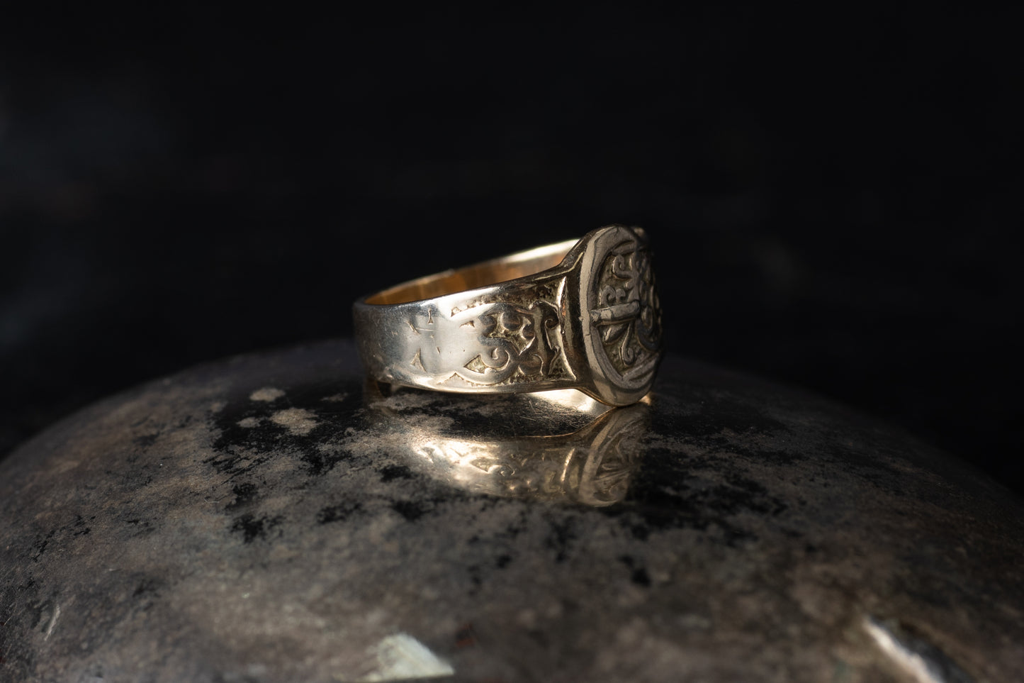 Gold Buckle Ring — view 3