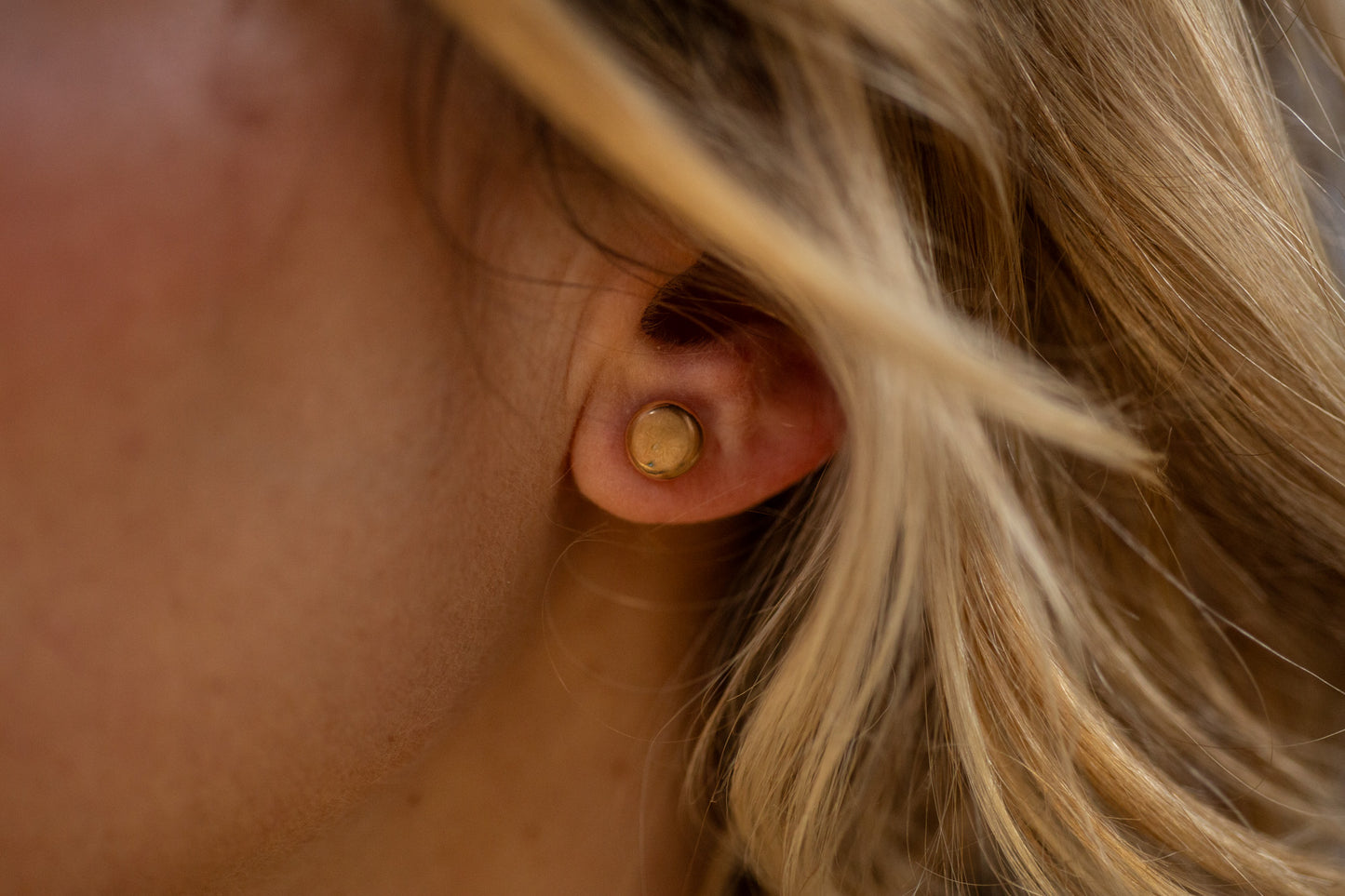 Button Stud Earrings