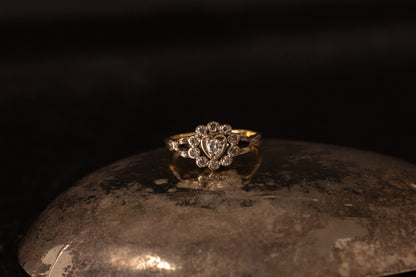 Diamond Heart Cluster Ring — view 3