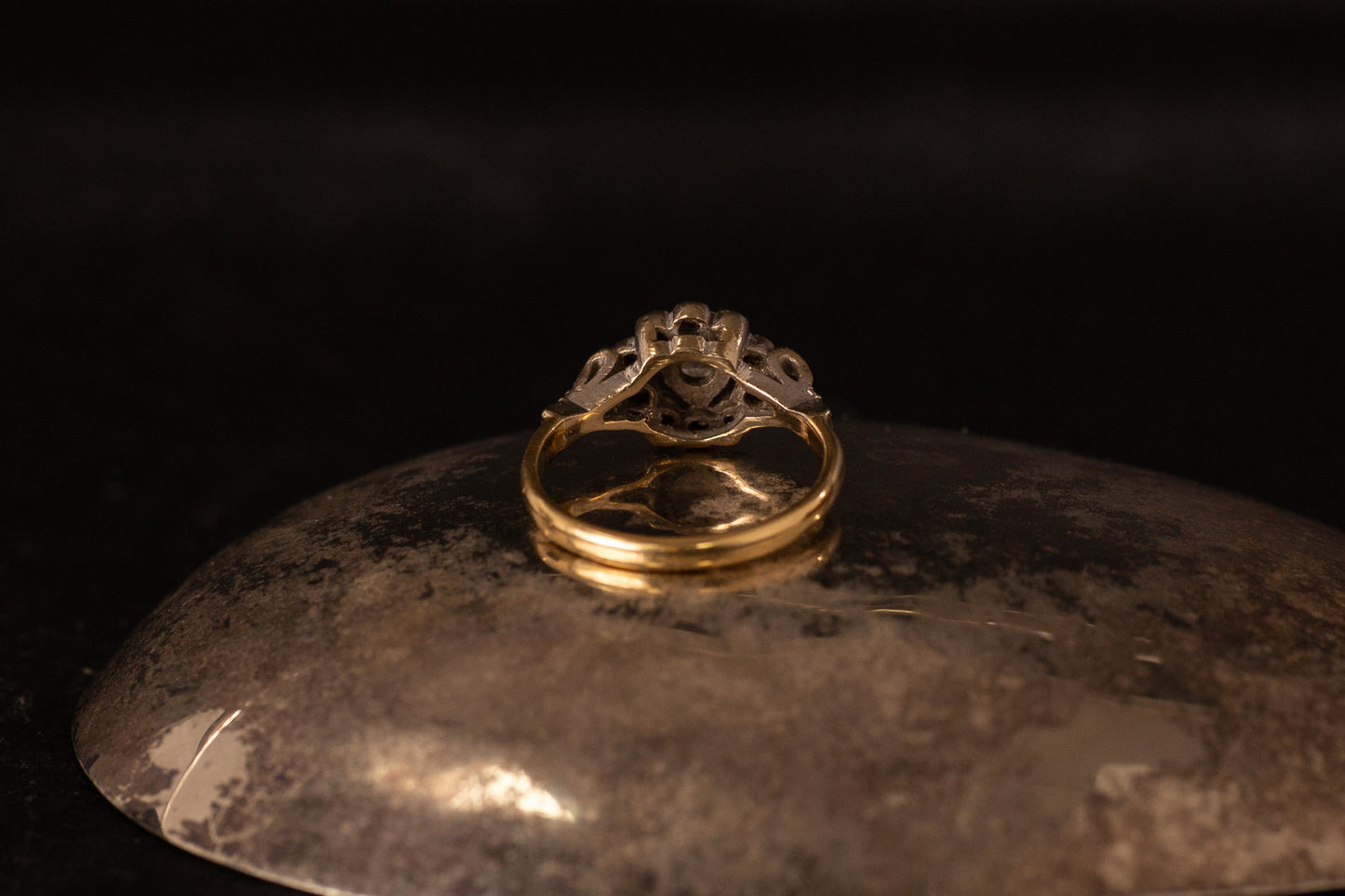 Diamond Heart Cluster Ring — view 4