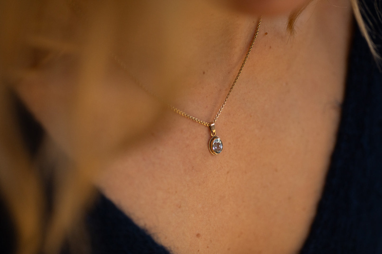 Aquamarine Pendant — view 4