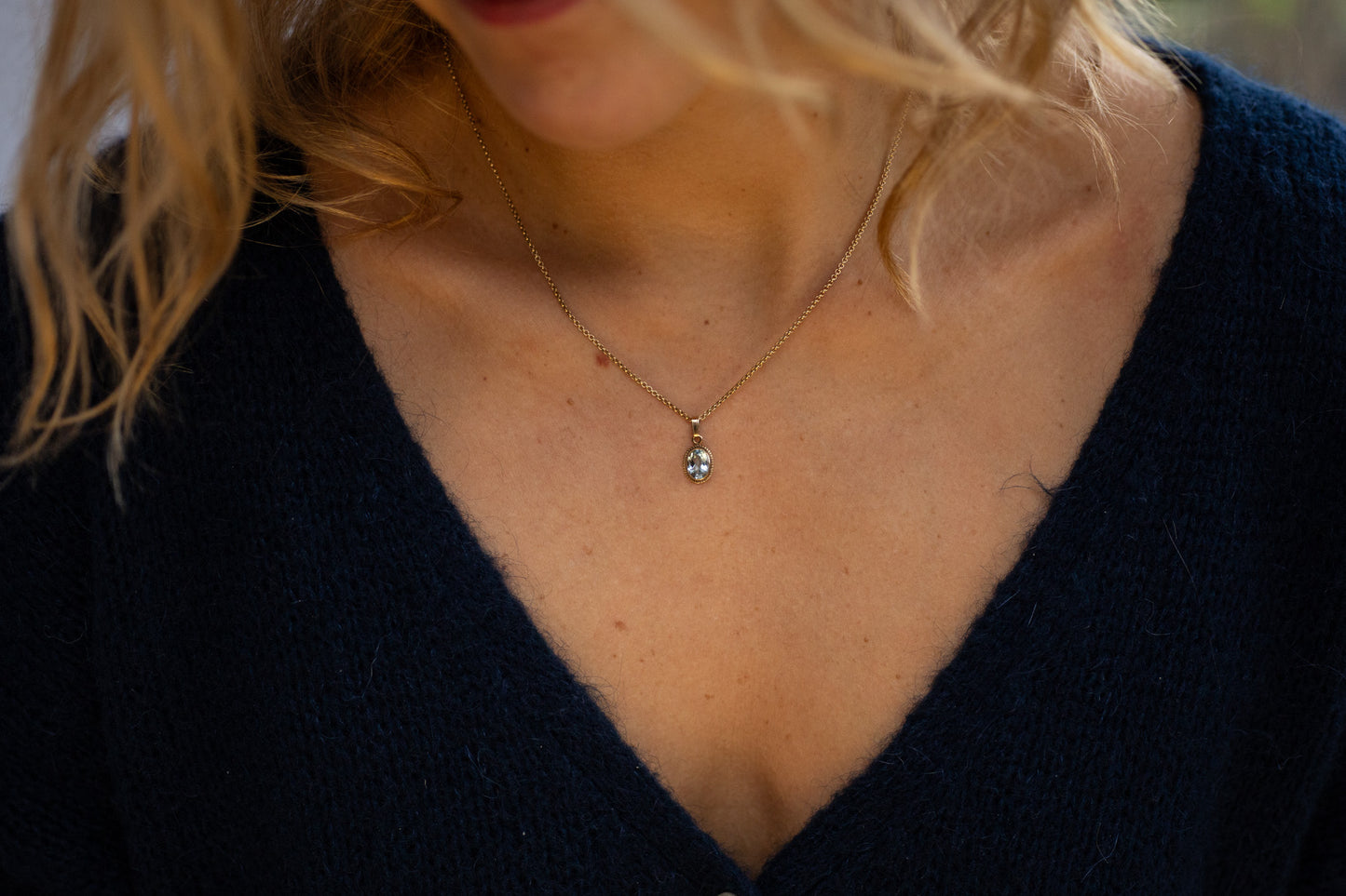Aquamarine Pendant — view 2
