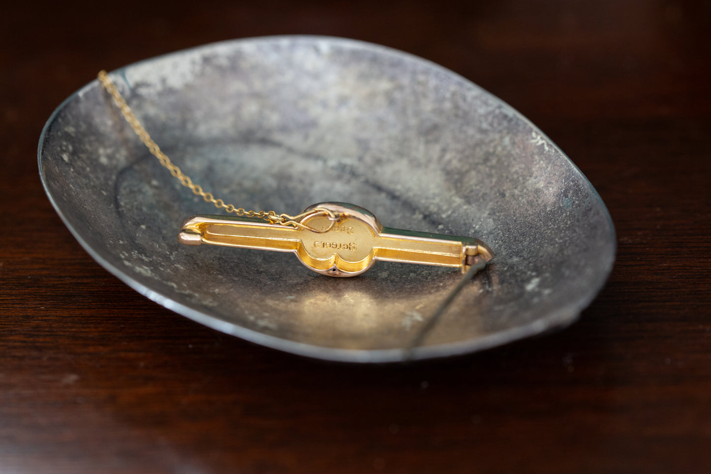 Gold Bar Brooch
