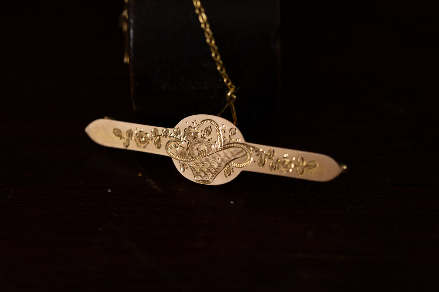 Gold Bar Brooch
