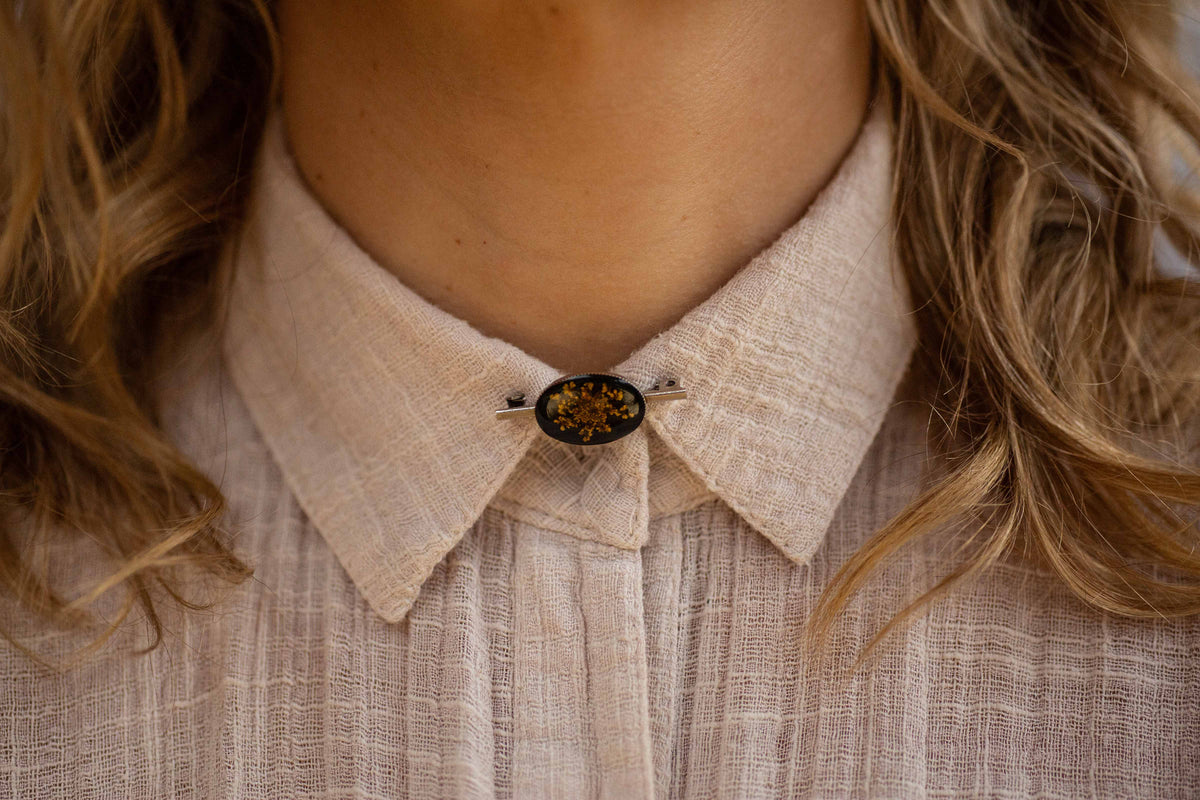 Pressed Flower Bar Brooch — view 2