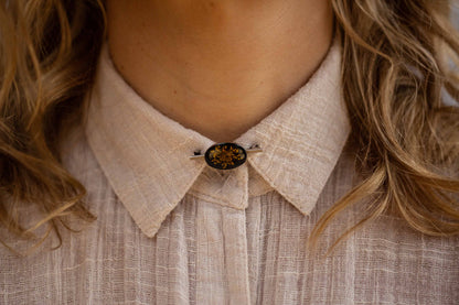 Pressed Flower Bar Brooch — view 2