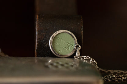 Silver Sage Wedgwood Pendant and Chain