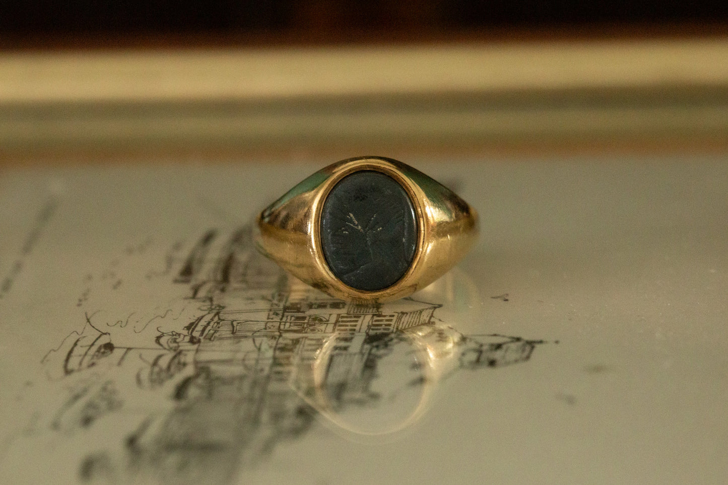 Onyx Intaglio Ring