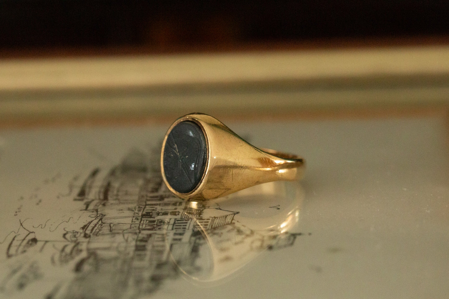 Onyx Intaglio Ring