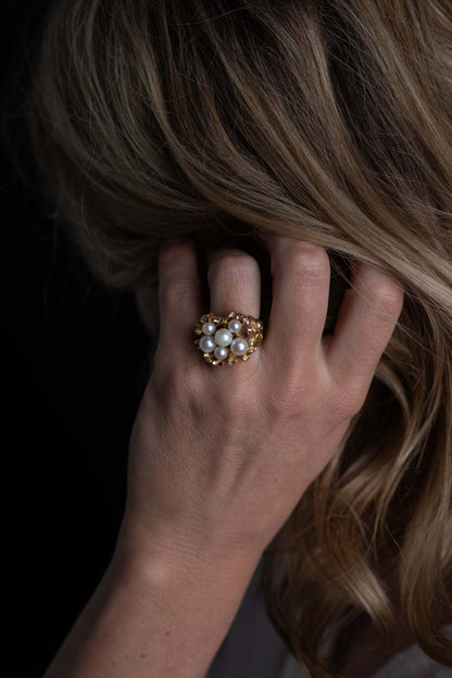 Pearl Cluster Ring — view 6
