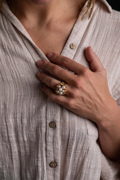 Pearl Cluster Ring — view 2