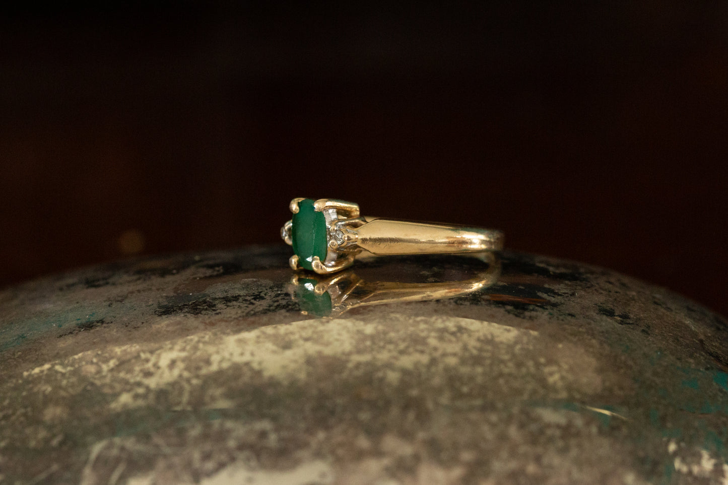 Emerald and Diamond Ring — view 2