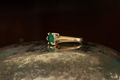 Emerald and Diamond Ring — view 2