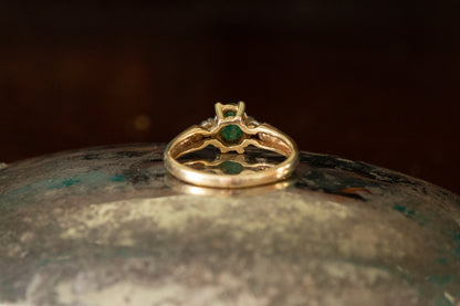 Emerald and Diamond Ring — view 3