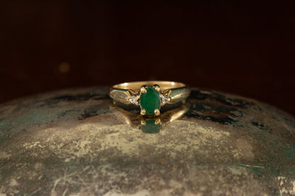 Emerald and Diamond Ring