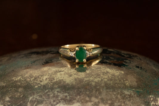 Emerald and Diamond Ring