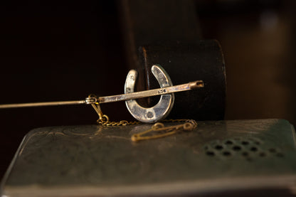 Victorian Rose Cut Diamond Horseshoe Bar Brooch