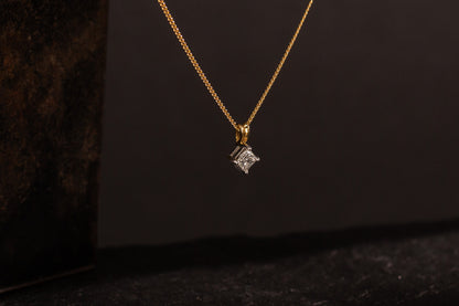 Diamond Solitaire Pendant — view 2